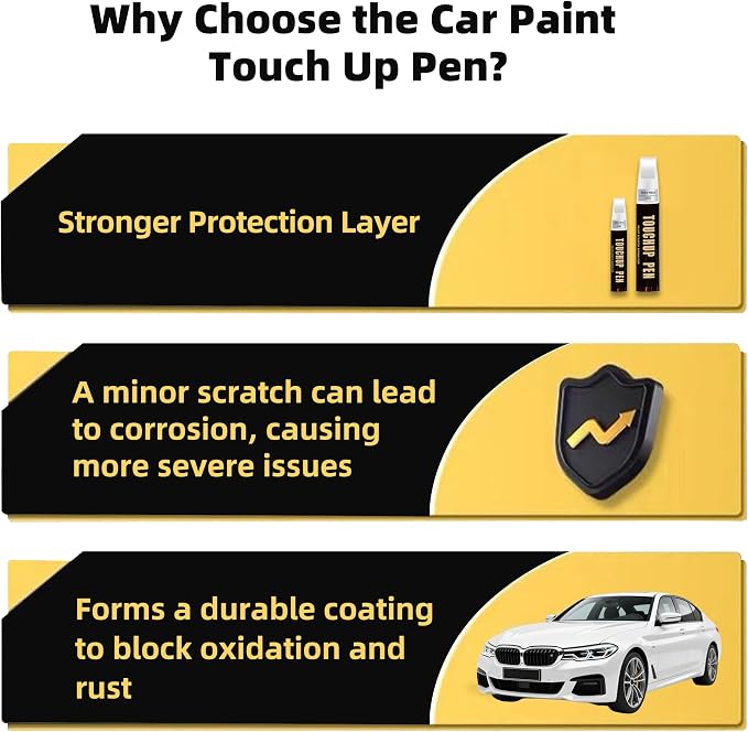 Mosaic Black Metallic(GB8/WA384A) Car Paint Touch Up Pen for Chevy, 2-In-1 Color Accurate Touch Up Car Scratch Repair Paint Exact Match Chevy Series Automotive Scratch Remover for Nicks & Chips Repair