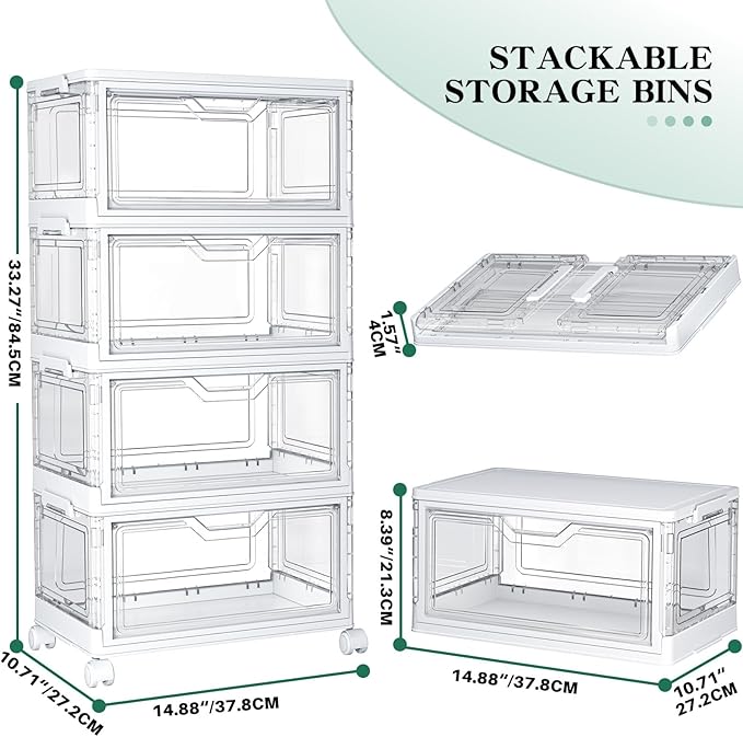 Clear Storage Bins with Lids