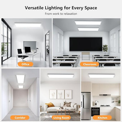 AIKVSXER 30 Pack 1x4 LED Flat Panel Light, 50W 5500LM Surface Mount Ceiling
