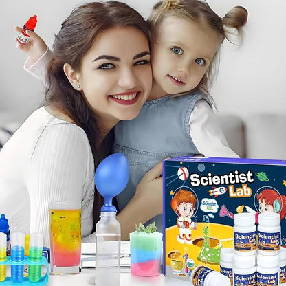 Science Kits for Kids 72+ Science Lab Experiments Erupting Volcano,Rainbow Rain,Artificial Snow Magic Chemistry Toy DIY Science Educational Learning Kit for Boys Girls