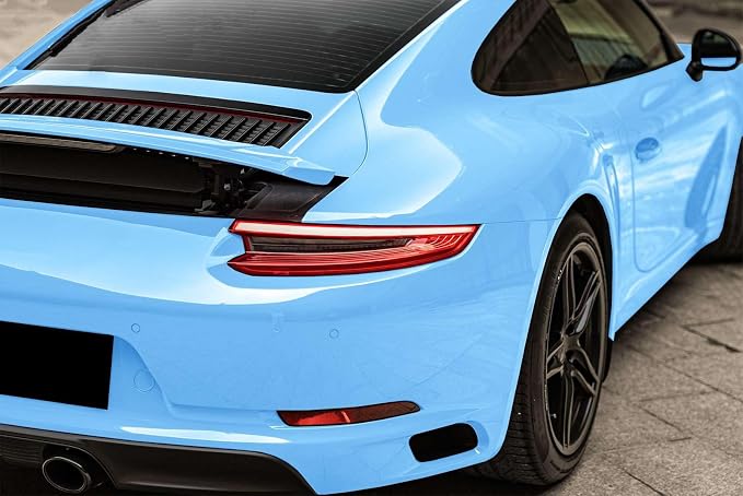 60"x540" (5FTx45FT) PPF Paint Protection Film Gloss Light Blue Self Healing Auto Bra Vinyl Wrap Invisible Scratches Shield Sheet DIY with Tool Kit