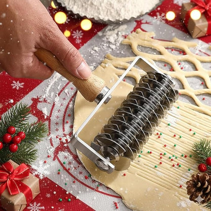 Pastry Lattice Roller Cutter, Stainless Steel Multi-Wheel Dough Cutter