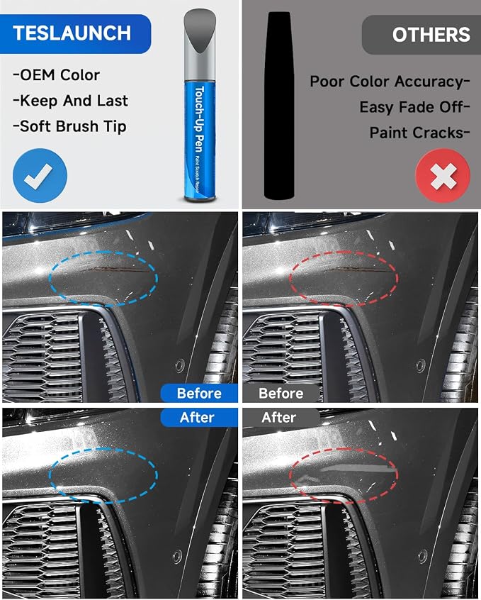 LX7R/0C Monsoon Grey Metallic Touch Up Paint Compatible With Audi Exact Match Car Paint Pen Scratch Repair