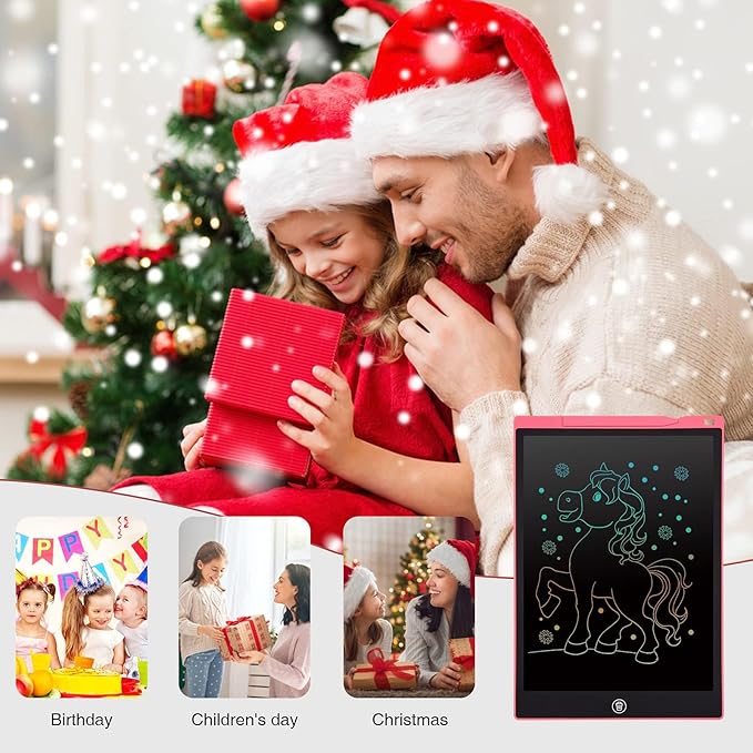 EooCoo Toys for Ages 3-8, Drawing Board 2 Pack, 12 Inch LCD Writing Tablet, Electronic Drawing Tablet, Girl/Boy Birthday Gift, Kids Toys, Drawing Pad Girls Gifts, Kids Travel Essential