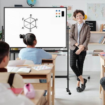 Dry Erase Whiteboard Easel on Wheels