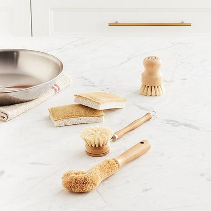 Tieralia Bamboo Dish Brush Gift Set – 5-Piece Kitchen Cleaning Set