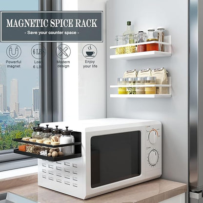 Magnetic Spice Rack Single Tier Refrigerator spice organizer Shelf