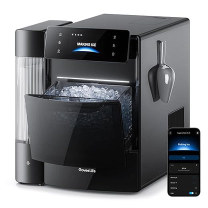GoveeLife Smart Nugget Ice Maker Pro, 60lbs Daily, 6-Minute First Ice, 40dB