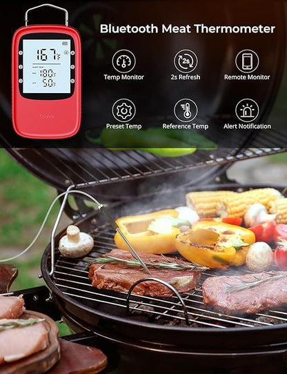 Govee Bluetooth Meat Thermometer, Digital Wireless Meat Thermometer for Smoker Oven, Smart Grill Thermometer with Dual Probes, 230ft Remote Monitor Cooking Thermometer for BBQ Kitchen Rotisserie