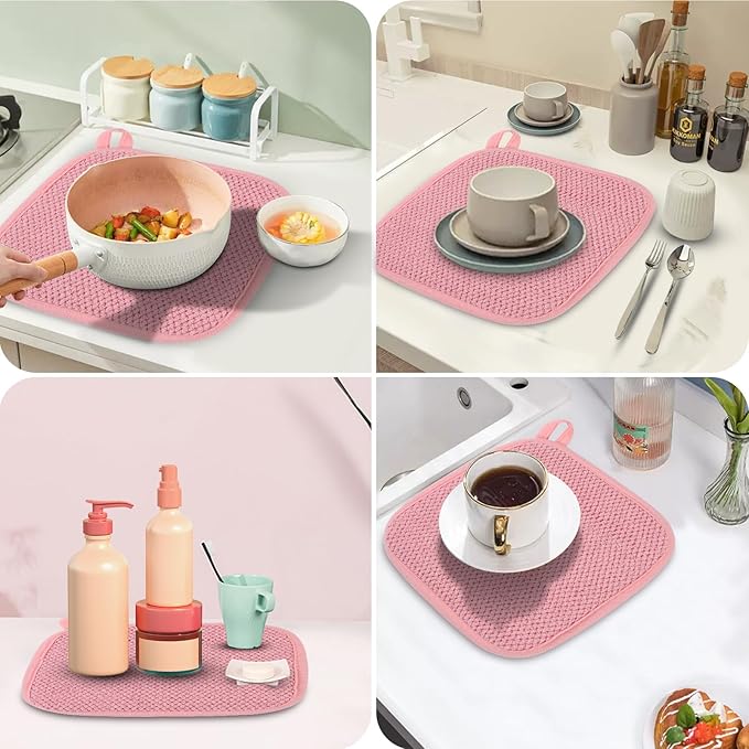 GeeRic Microfiber Dish Drying Mat, Super Absorbent Kitchen Dish Drying Pad