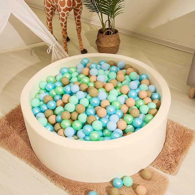 Realhaha Ball Pit Balls 50 100 200 500 Play Balls Plastic Balls for Baby Girls Toddlers Kids Play Tent Pool Playhouse Playpen Party Decoration