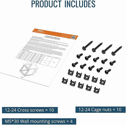 Tecmojo 9U Wall Mount Rack, Server Rack, Open Frame Server Rack, Network Rack