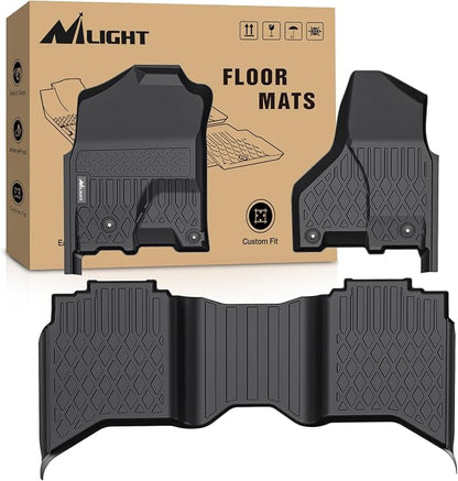 Nilight TPE Floor Mats for Dodge Ram 1500 2500 3500 Crew Cab 2012 2013 2014 2015 2016 2017 2018, Ram 1500 Classic 2019 2020 2021 2022 2023 All Weather Custom Fit Heavy Duty Floor Liners