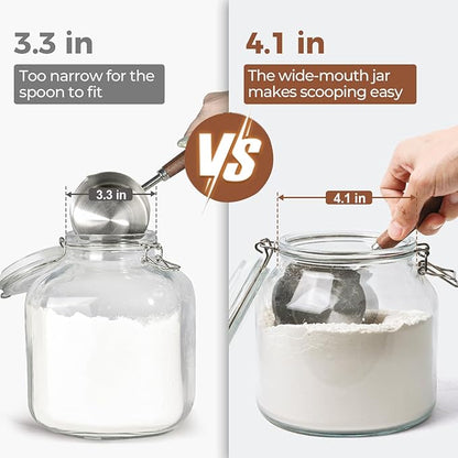 ComSaf 2-Pack 74oz Wide-Mouth Glass Jars