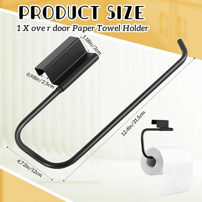 Yaocom 12.4 Inches Cabinet Door Paper Towel Holder Camper Under Sink No