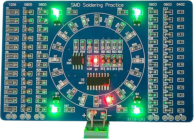 Gikfun Soldering Practice DIY Kit, SMD SMT Welding Practice Soldering Skill Training Board EK7026