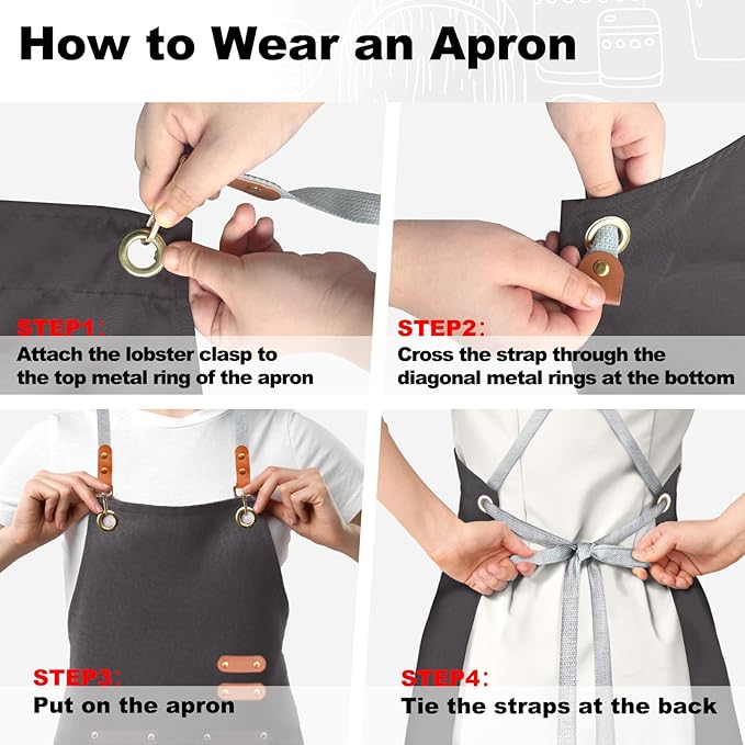 BeLuyi chef apron bib tool apron