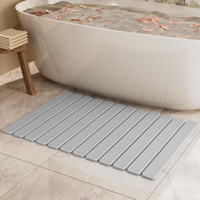 Large Stone Bath Mat 31.5 x 19.7in, Quick Dry Stone Drying Mats