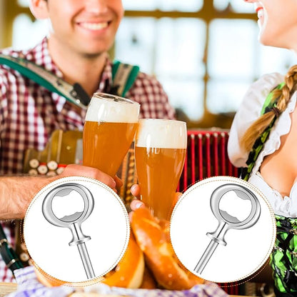 Metal Bottle Opener Kit Blank Bottle Opener Stainless Steel Open Inserts Hardware for Wedding Wine Party DIY Project Craft Wood Turning(Silver,30 Pieces)