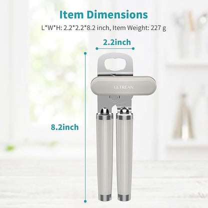 Ultrean Manual Can Opener Bottle Opener, Heavy Duty Stainless Steel Smooth Edge