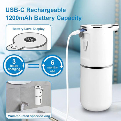 OHIFAST 2 Pack Automatic Liquid Soap Dispenser Touchless, USB Rechargeable