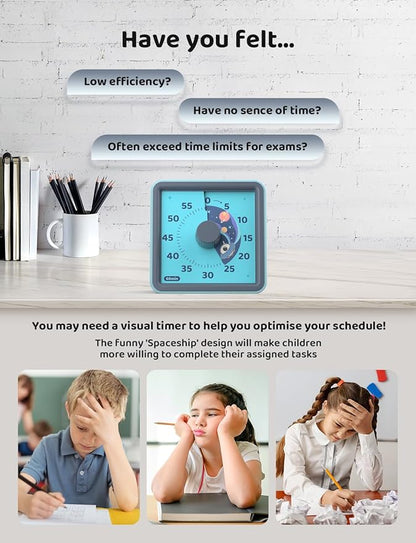LIORQUE 60 Minute Visual Timer for Kids, Visual Countdown Timer for Classroom