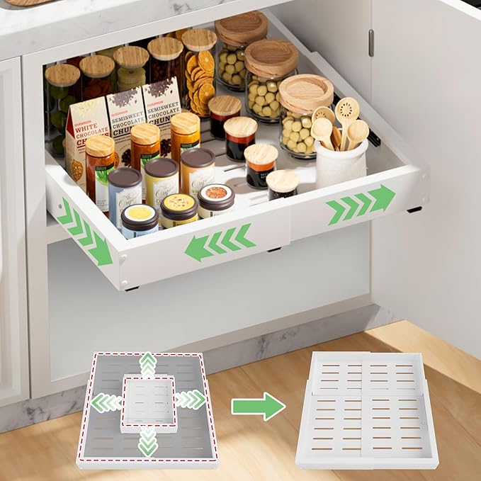 1 Pack Pull out Cabinet Organizer, Width Depth,