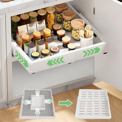 1 Pack Pull out Cabinet Organizer, Width Depth,