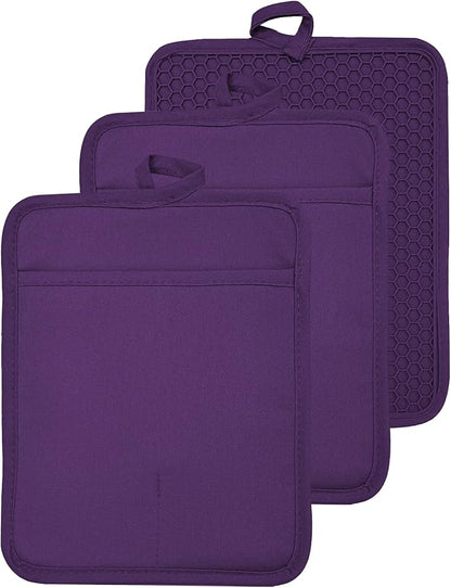 Oven Pot Holder with Pocket Cotton Heat Resistant Coaster Potholder Kitchen Hot