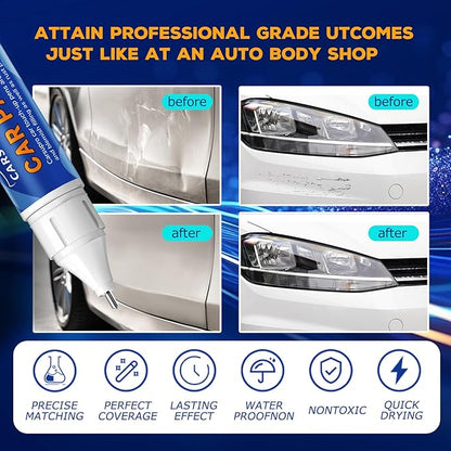 Grey Touch Up Paint for Cars, Auto Gray Car Paint Touch Up Pen,Car Scratch Repair Pen, Quick & Easy Solution to Repair Minor Automotive Scratches Touch Up Paint Pen(Towering Steel Metallic)