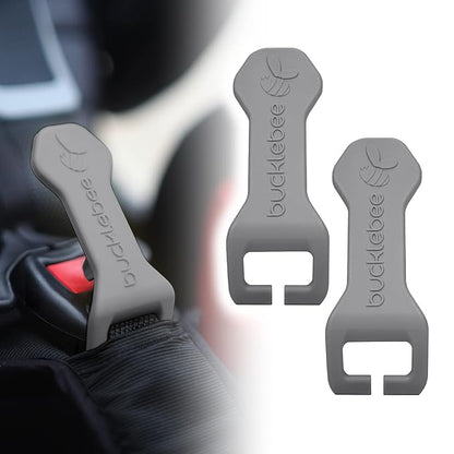 Bucklebee Easy Car Seat Buckle Release Aid for Children Unbuckle Car Seat Release Tool - Button Pusher - Opener for Nails - Buckle Release Tool (2 Packs Gray)
