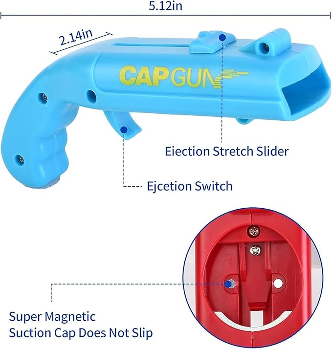 Bottle Opener with Cap Launcher – Funny Shooting Gun