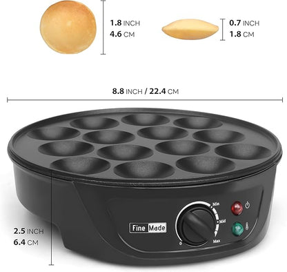 Non Stick Mini Pancakes Maker Machine, Electric Poffertjes Pan