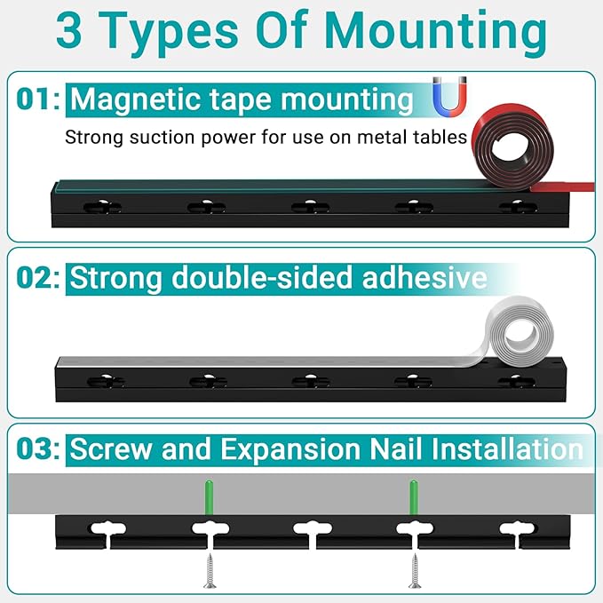 Cable Raceway - Magnetic Cable Management Under Desk