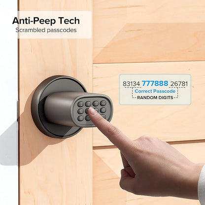 ThorBolt Door Lock Knob with Keypad Keyless Entry Door Knob Electric Coded
