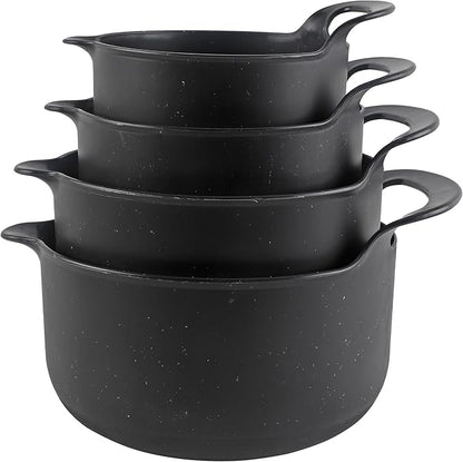 COOK WITH COLOR Nesting Plastic Mixing Bowl Set with Pour Spouts and Handles