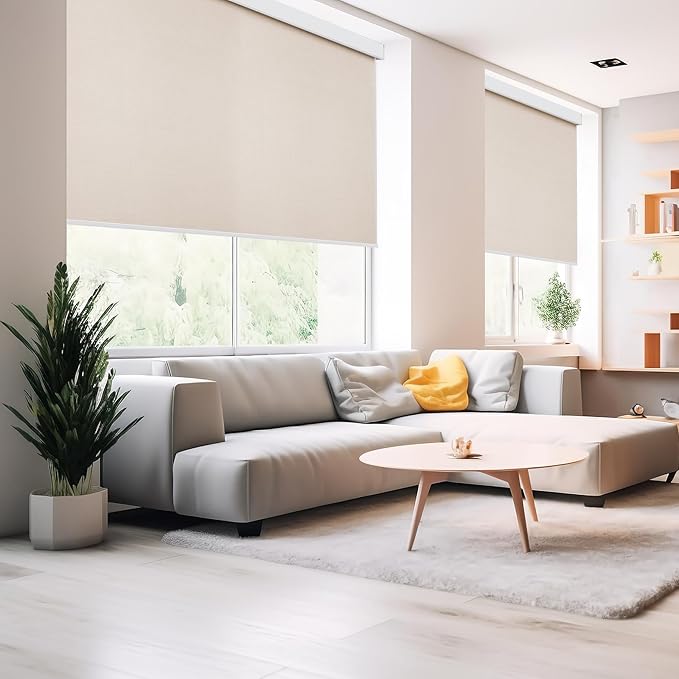 Zshine Motorized Blackout Window Blinds Customize Width Remote Control Wireless