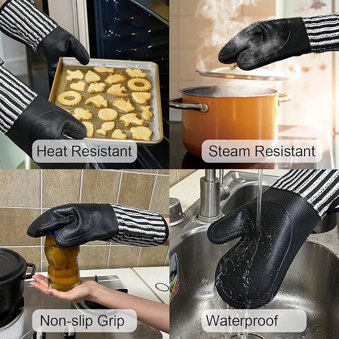 Alselo Silicone Oven Mitts Heat Resistant 932℉