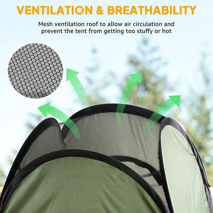 Chihee Outdoor Privacy Shelter Pop Up Camping Bathroom Tent Pod Portable Changing 1 Room Instant Camp Toilet Stall Shower Tents Dressing Room Foldable with Cover Floor Carry Bag Hiking Fishing