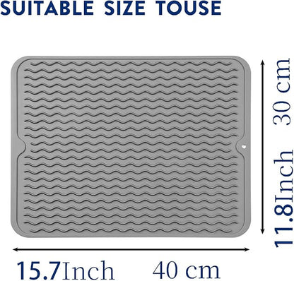 Silicone Dish Drying Mat for Multiple Usage, Easy clean, Eco-friendly,
