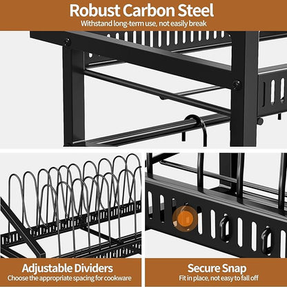 Housolution Pan Rack Wall Mounted, 24.8" Vertical Lid Organizer