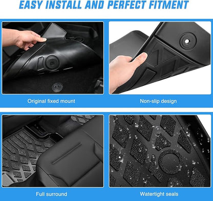 Nilight TPE Floor Mats for Honda Odyssey 2011 2012 2013 2014 2015 2016 2017 All Weather Custom Fit Heavy Duty Floor Liners