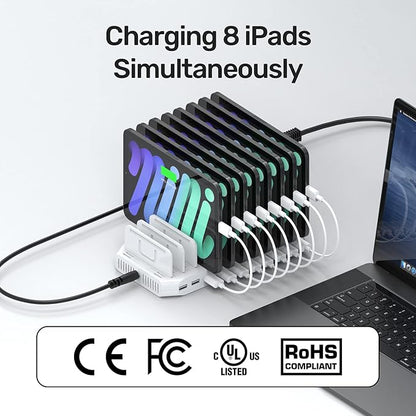 iPad Charging Station, Unitek 96W 10-Port USB Charging Dock Hub