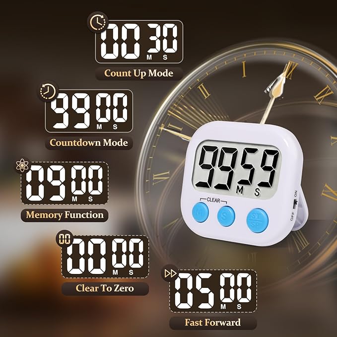 24 Pack Digital Kitchen Timer Small Classroom Timers