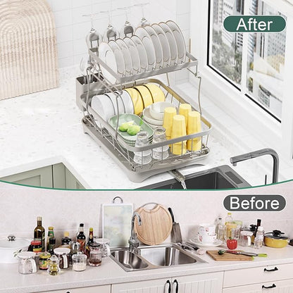 LIYI Dish Drying Rack, Large Dish Rack