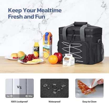 Maelstrom Collapsible Soft Cooler Bag, 24/30/60/75 Cans Beach Cooler, Ice Chest, Leakproof & Portable for Beach, Camping, Road Trips & Grocery Shopping