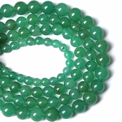 90PCS 8MM Natural Stone Green Aventurine Gemstone Loose Beads for Jewelry Making DIY Bracelet