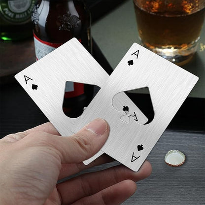 Ace Of Spades Bottle Opener Credit Card Size Pocker Cap Opener Portable
