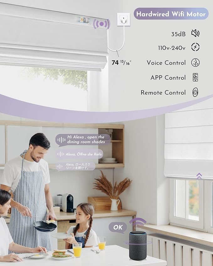 Graywind Smart Roman Shades Compatible
