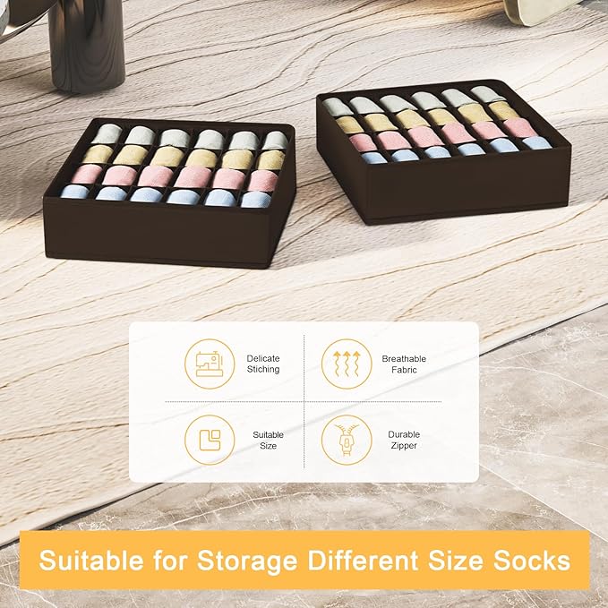 Joyoldelf Sock Organizer Drawer Organizer